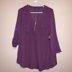 Purple blouse. Size M. NWT.